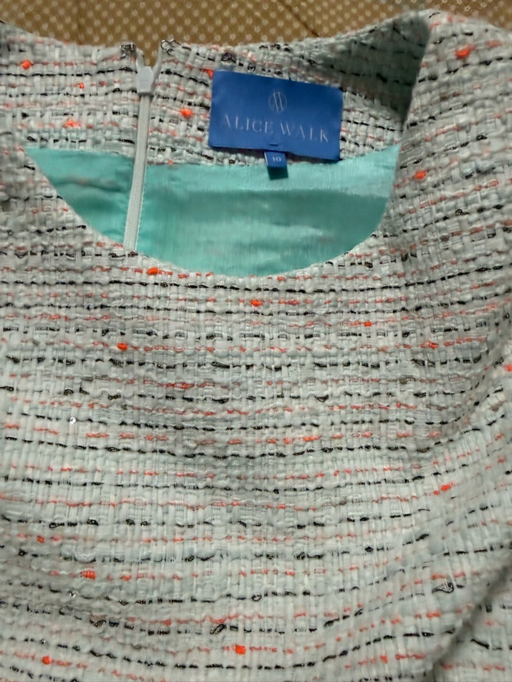 Alice Walk Mint Tweed Sheath Dress